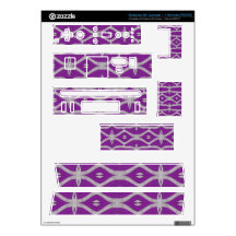 pretty purple white pattern decal for the wii 