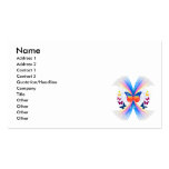 pretty rainbow butterflies swirl design business cards