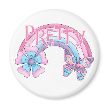 Pretty Rainbow Butterfly magnets by girl_stuff Pretty Rainbow Butterfly magnets