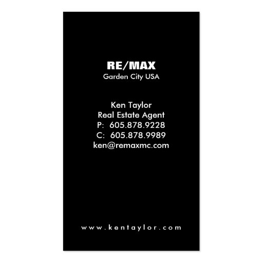 Pretty Real Estate House Business Card (back side)