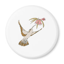 pretty realistic hummingbird refrigerator magnet