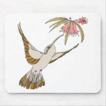 pretty realistic hummingbird mouse pads