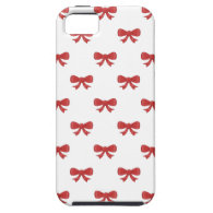 Pretty red bow pattern iPhone 5 cover