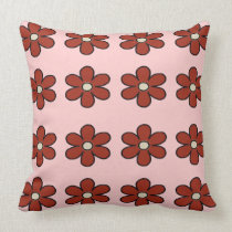 Pretty Red Flowers Decorative Pillow