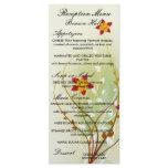 pretty red flowers on soft green rack card design
