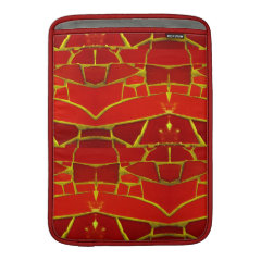 Pretty Red Mosaic Tiles Girly Pattern MacBook Air Sleeves