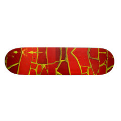 Pretty Red Mosaic Tiles Girly Pattern Custom Skate Board
