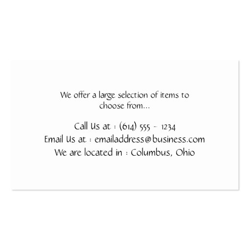 Pretty Red Pom Flowers Business Cards (back side)
