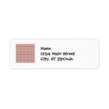 Pretty Red Teal Aztec Weaving Diamond Pattern Labels