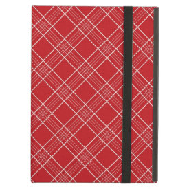 Pretty Red White Stripes Plaid Pattern Gifts iPad Folio Case