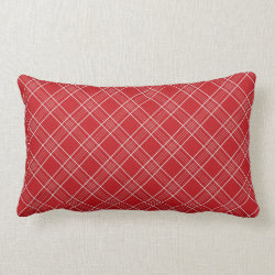 Pretty Red White Stripes Plaid Pattern Gifts Throw Pillows