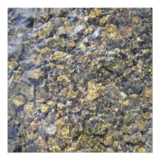 Pretty River Pebbles And Water