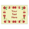 Pretty Rose Border Cards - Customizable by iheartshop Pretty Rose Border Cards - Customizable