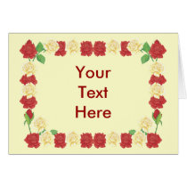Pretty Rose Border Cards - Customizable by iheartshop Pretty Rose Border Cards - Customizable