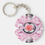 Pretty Rose Fractal Keychain