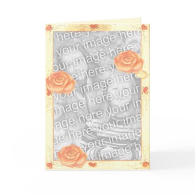 pretty rose frame greeting cards by YourPhotoCards