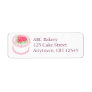 Pretty Rose Frosted Cake Label