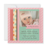 Pretty Scrapbook pink birth announcements