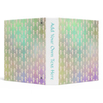 Pretty Seahorse Pattern in Pastel Colors Binders