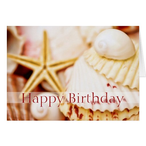 Pretty Seashells Birthday Card | Zazzle