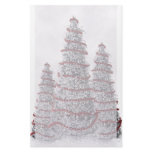 Pretty Silver and Red Christmas Tree Holiday  Stat Customized Stationery