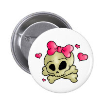 Pretty skull button