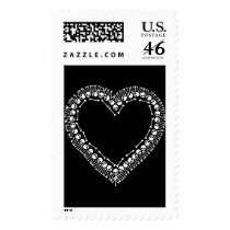 Pretty Skull Heart Stamps