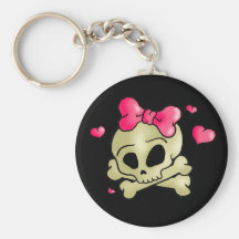 Pretty skull key chain