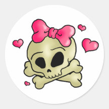 Pretty skull sticker