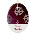 Pretty Snowflakes Great Teacher Christmas Ornaments