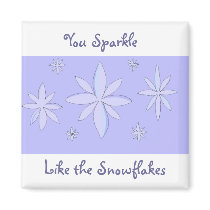 Pretty Snowflakes magnets