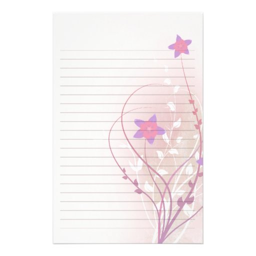 pretty soft pink flower elegant lined paper stationery free printable elegant stationery templates