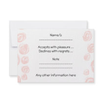 Pretty soft pink rose pattern on white. announcement
