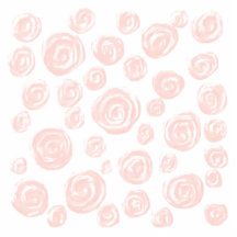 Pretty soft pink rose pattern on white. photo sculptures