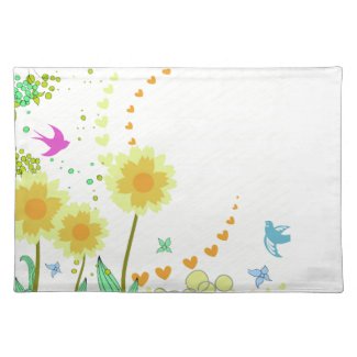 Pretty Spring Flowers placemat