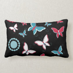 Pretty Spring Pink Blue Butterflies for Girls Pillows