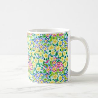 Pretty Spring Primroses Coffee Mug, Classic White Coffee Mug