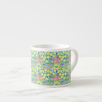 Pretty Spring Primroses Espresso Mug,