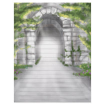 pretty stone tunnel trellis design letterhead