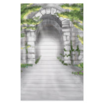 pretty stone tunnel trellis design customized stationery