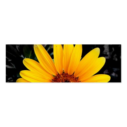 Pretty Sunflower Bookmark Business Card (front side)
