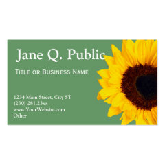 Pretty Sunflower Business Card Templates