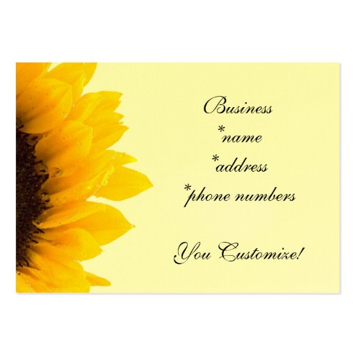 Pretty Sunflower Business Cards (front side)