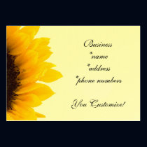 Pretty Sunflower Business Cards business cards