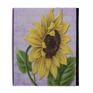 Pretty Sunflower On Sheet Music iPad Folio Covers