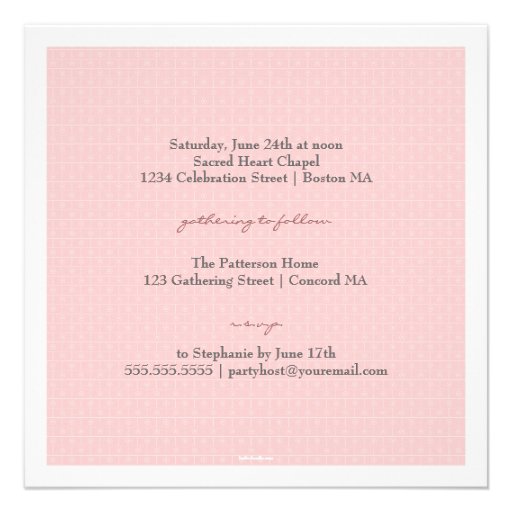 Pretty Swirl Photo Collage Baptism Invitation