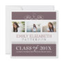 Pretty Swirl Photo Collage Graduation Invitation