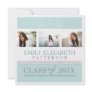 Pretty Swirl Photo Collage Graduation Invitation