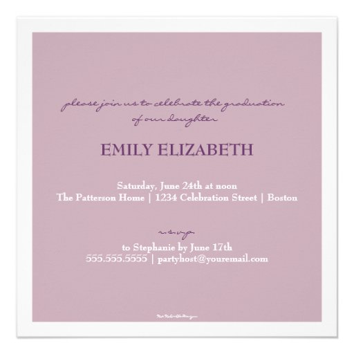 Pretty Swirl Photo Collage Graduation Invitation