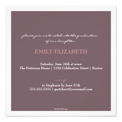 Pretty Swirl Photo Collage Graduation Invitation